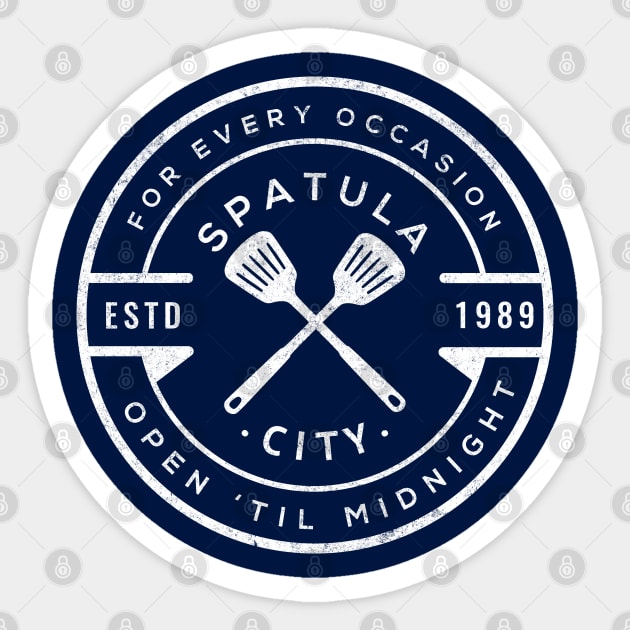 Spatula City Est. 1989 - UHF vintage logo Sticker by BodinStreet